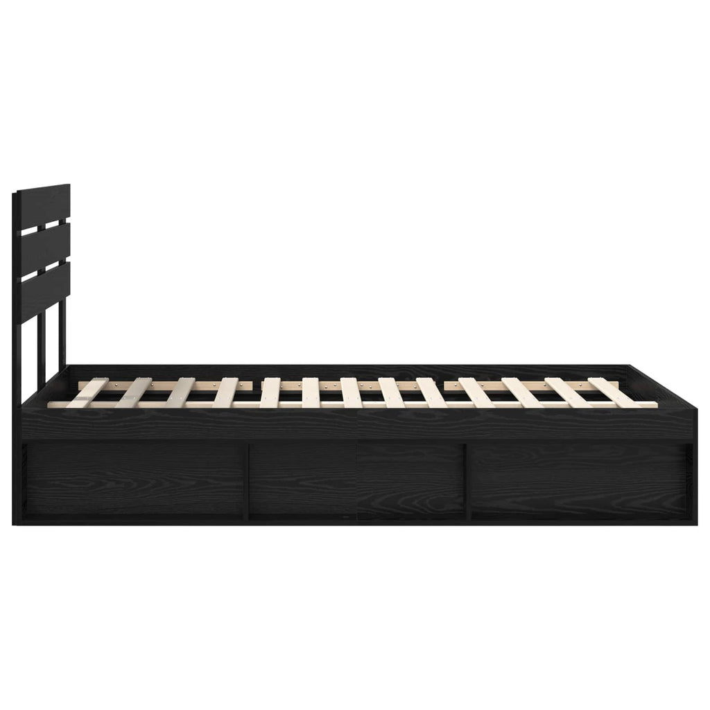 Bettrahmen Schwarz 120 x 190 cm Massives Kiefernholz – Bild 8