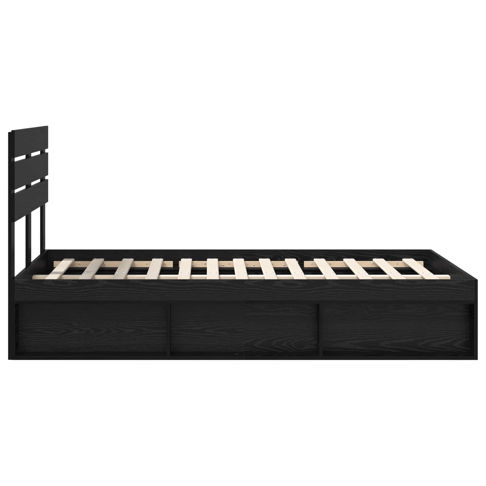 Bettrahmen Schwarz 120 x 190 cm Massives Kiefernholz – Bild 8