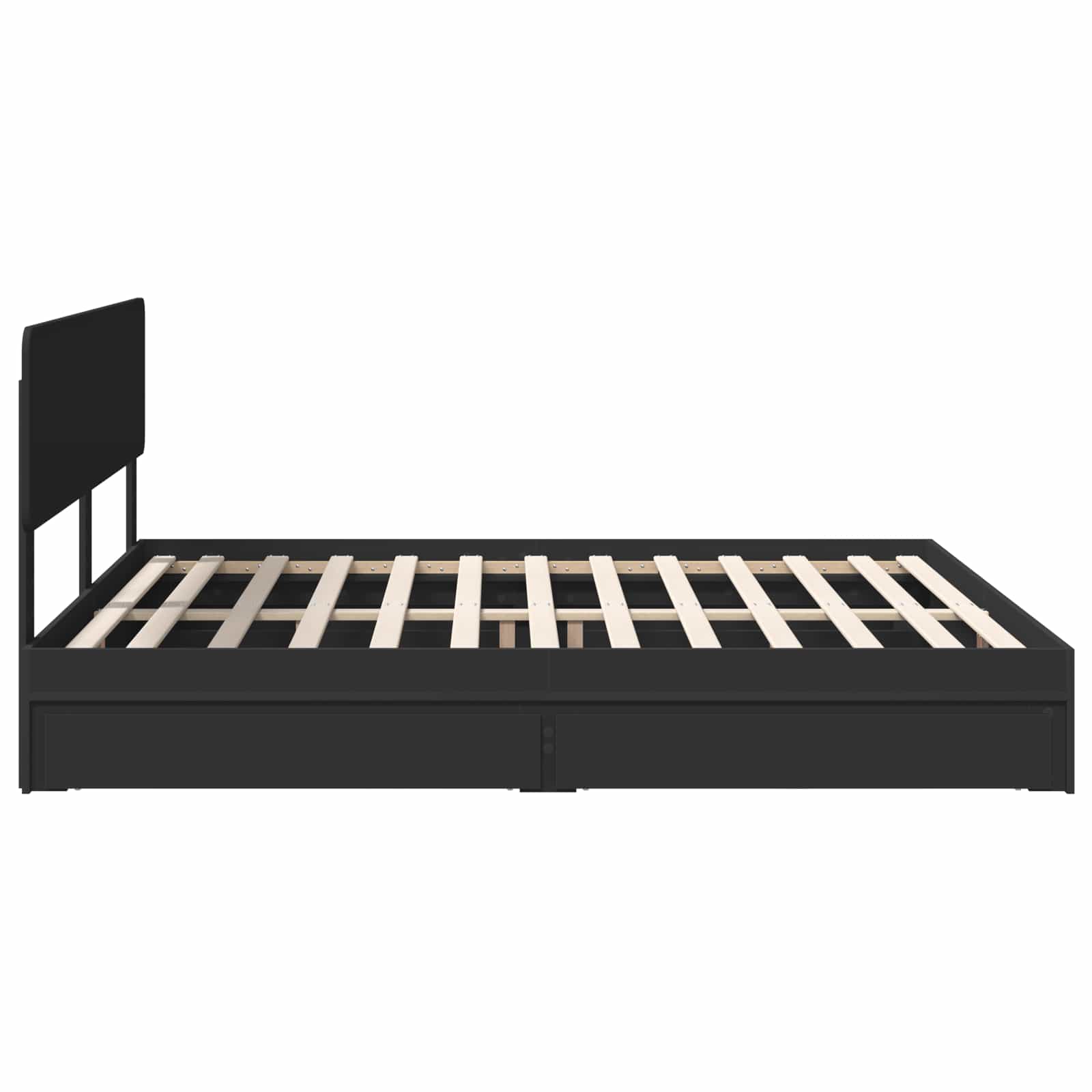 Aufbewahrungsbett Schwarz 200 x 200 cm Holzwerkstoff – Bild 9