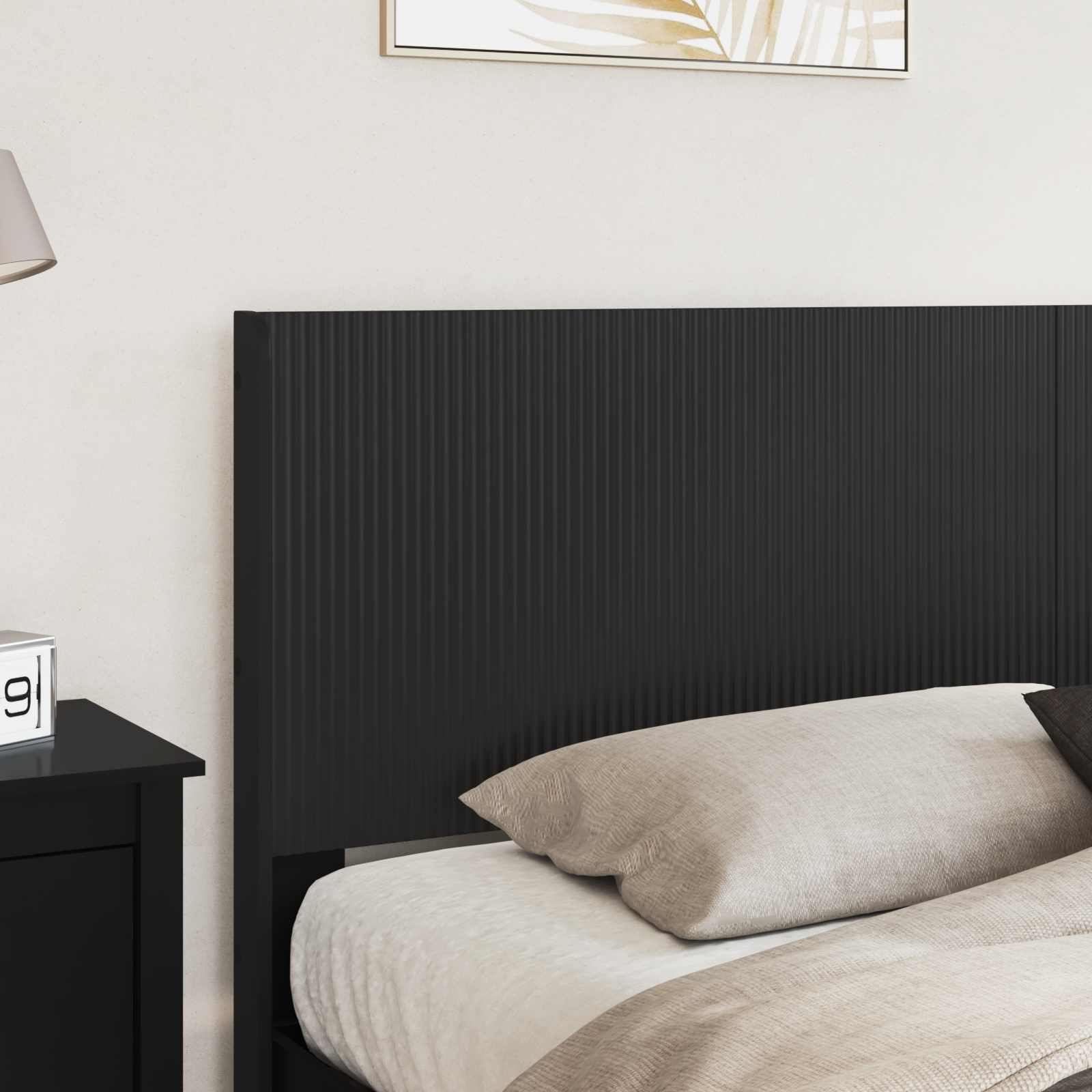 Bettgestell mit Stauraum und Kopfteil Schwarz 200 x 200 cm – Bild 3