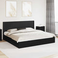 Bettgestell mit Stauraum und Kopfteil Schwarz 200 x 200 cm