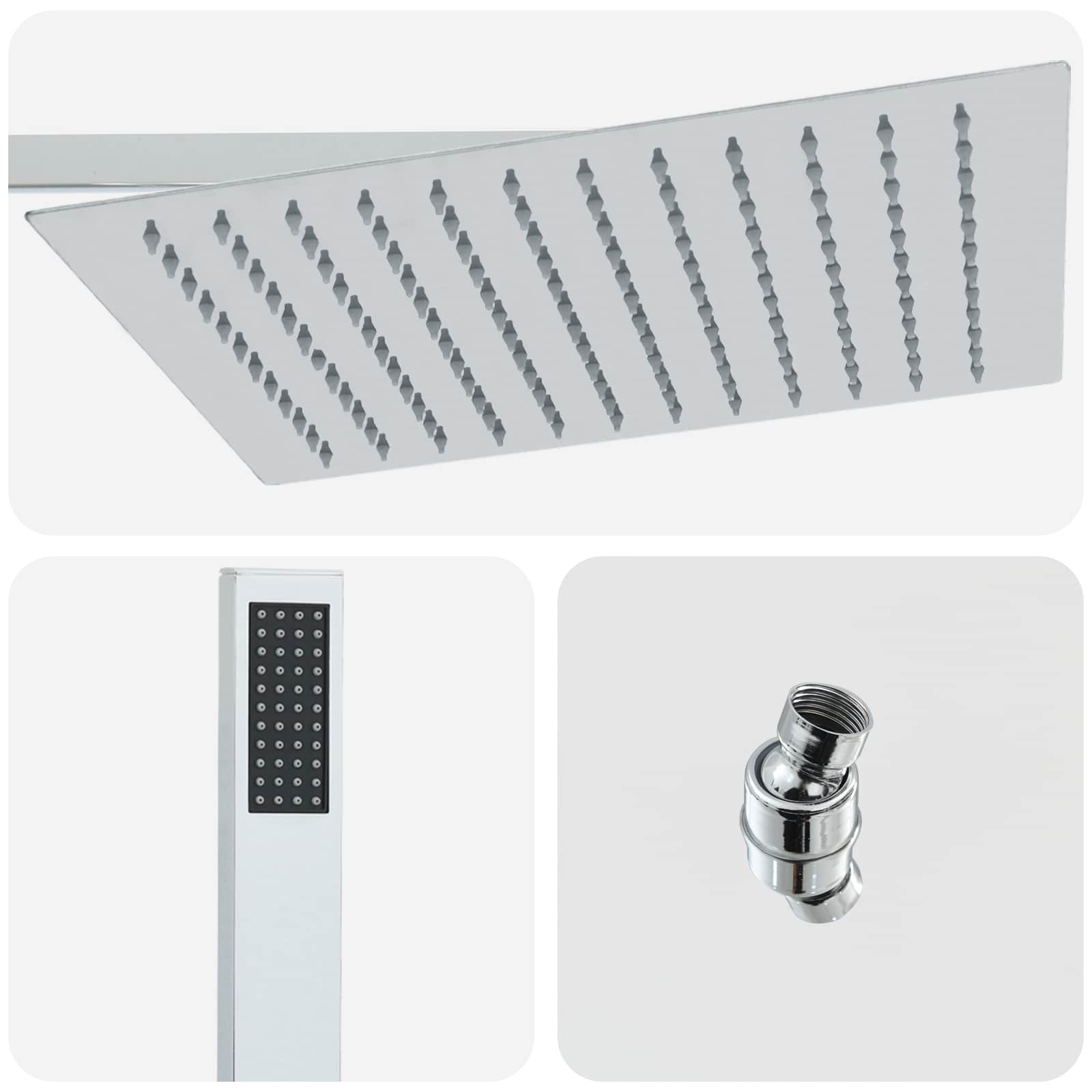 Verborgenes Duschsystem (Quadrat) Silber Edelstahl 201 – Bild 4