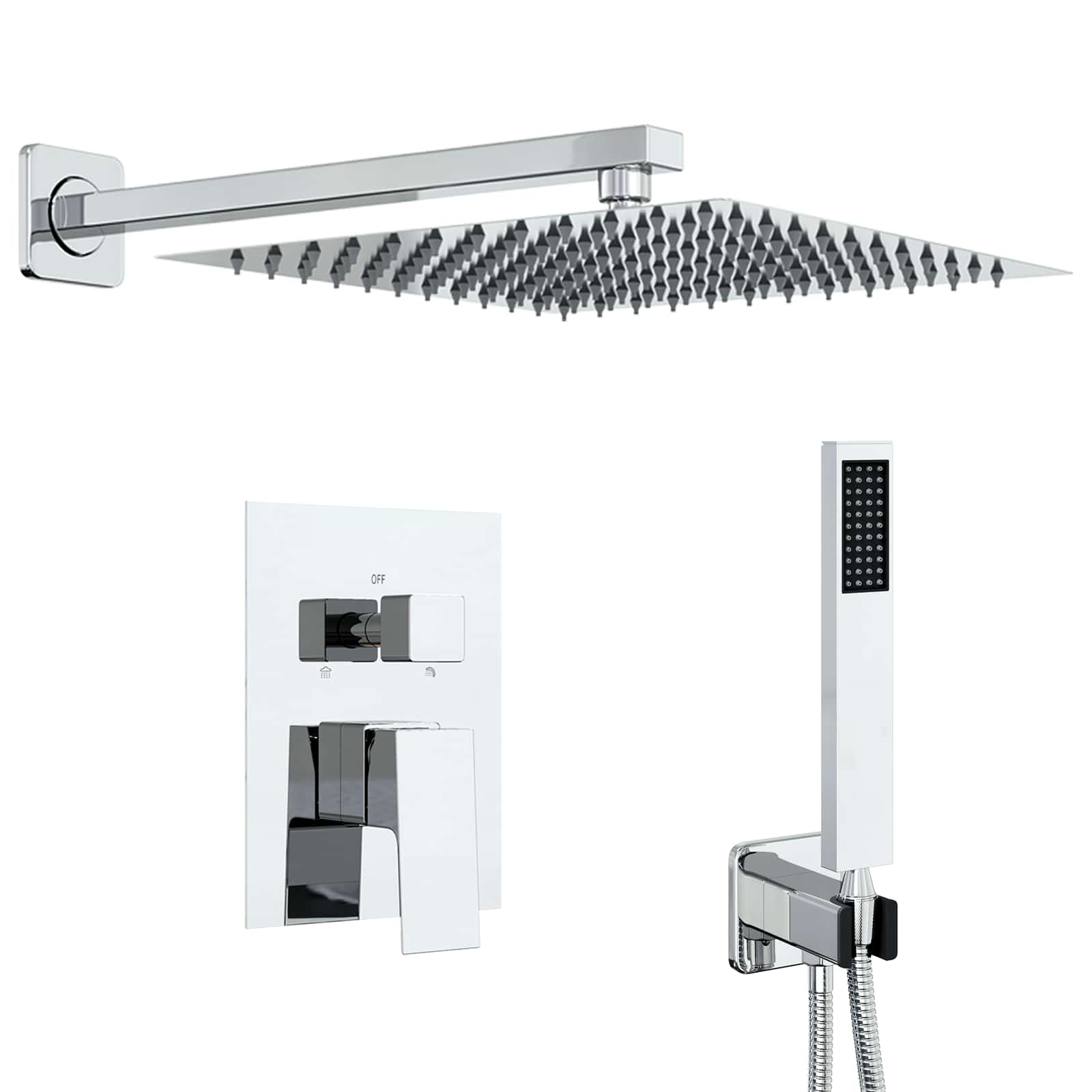 Verborgenes Duschsystem (Quadrat) Silber Edelstahl 201 – Bild 2
