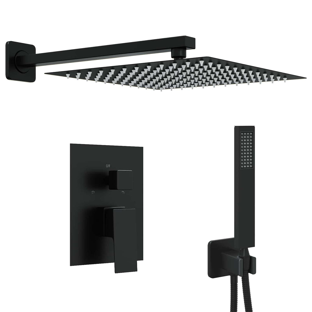 Verborgenes Duschsystem (Quadrat) Schwarz Edelstahl 201 – Bild 2