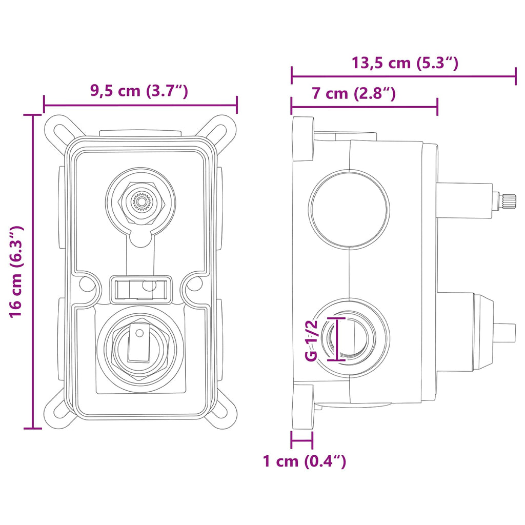 Verborgenes Duschsystem (Quadrat) Schwarz Edelstahl 201 – Bild 7