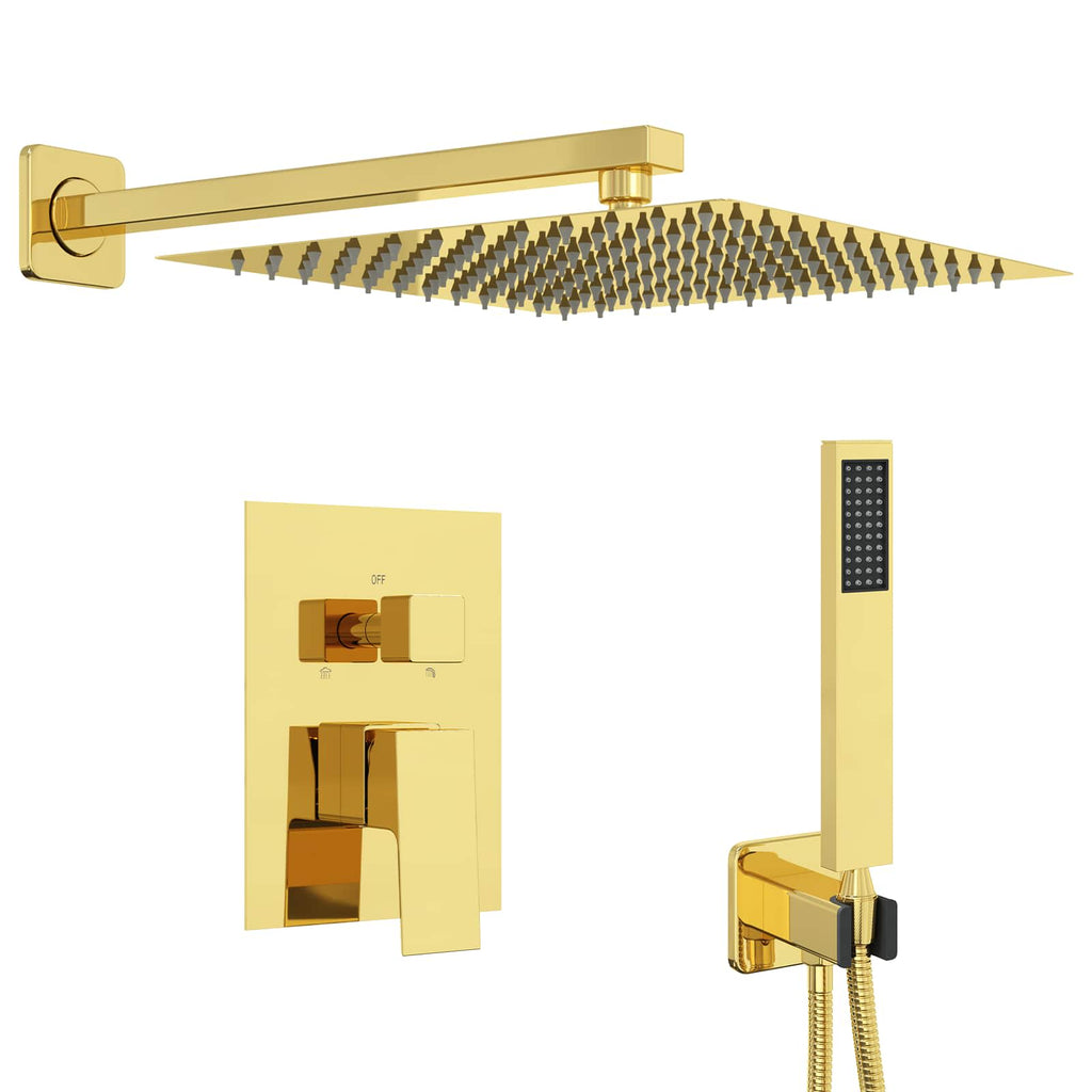 Verborgenes Duschsystem (Quadrat) Gold Edelstahl 201 – Bild 2
