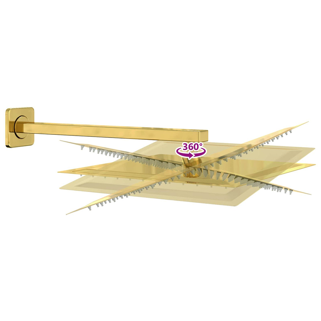 Verborgenes Duschsystem (Quadrat) Gold Edelstahl 201 – Bild 5