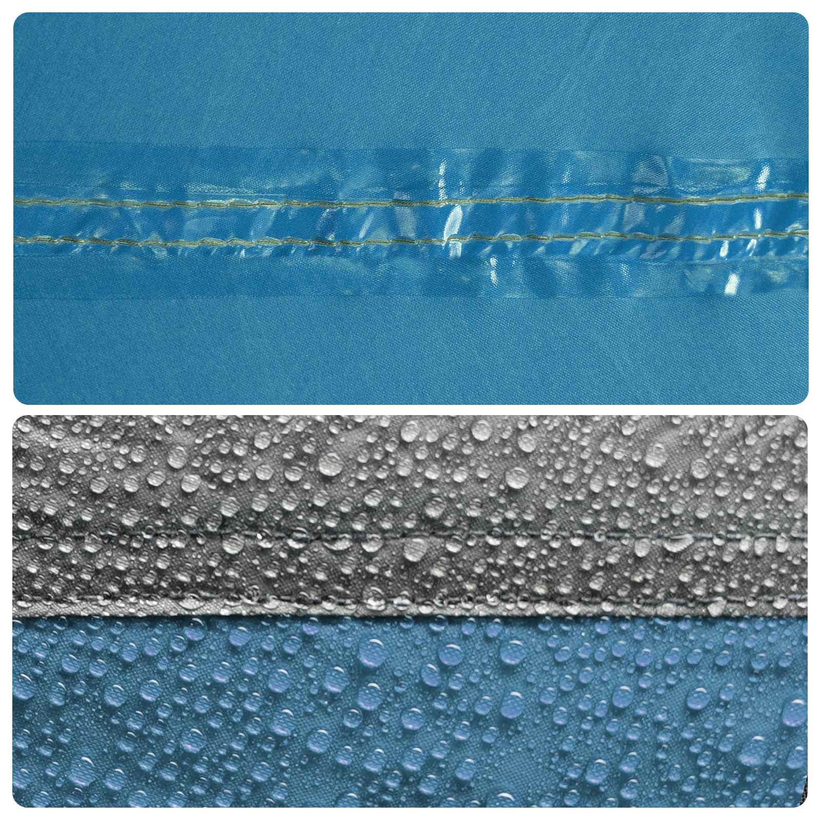Hütten-Zelt mit Dach Blau 210 x 210 x 138 cm Polyester – Bild 11
