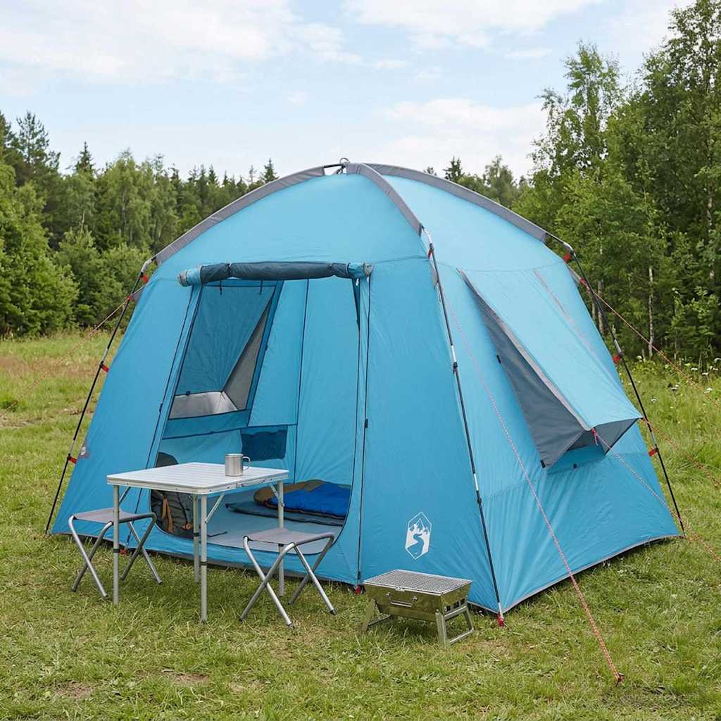 Hütten-Zelt mit Dach Blau 210 x 210 x 138 cm Polyester