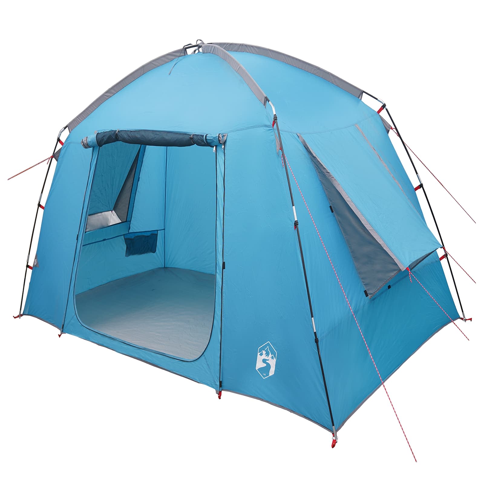 Hütten-Zelt mit Dach Blau 210 x 210 x 138 cm Polyester – Bild 2