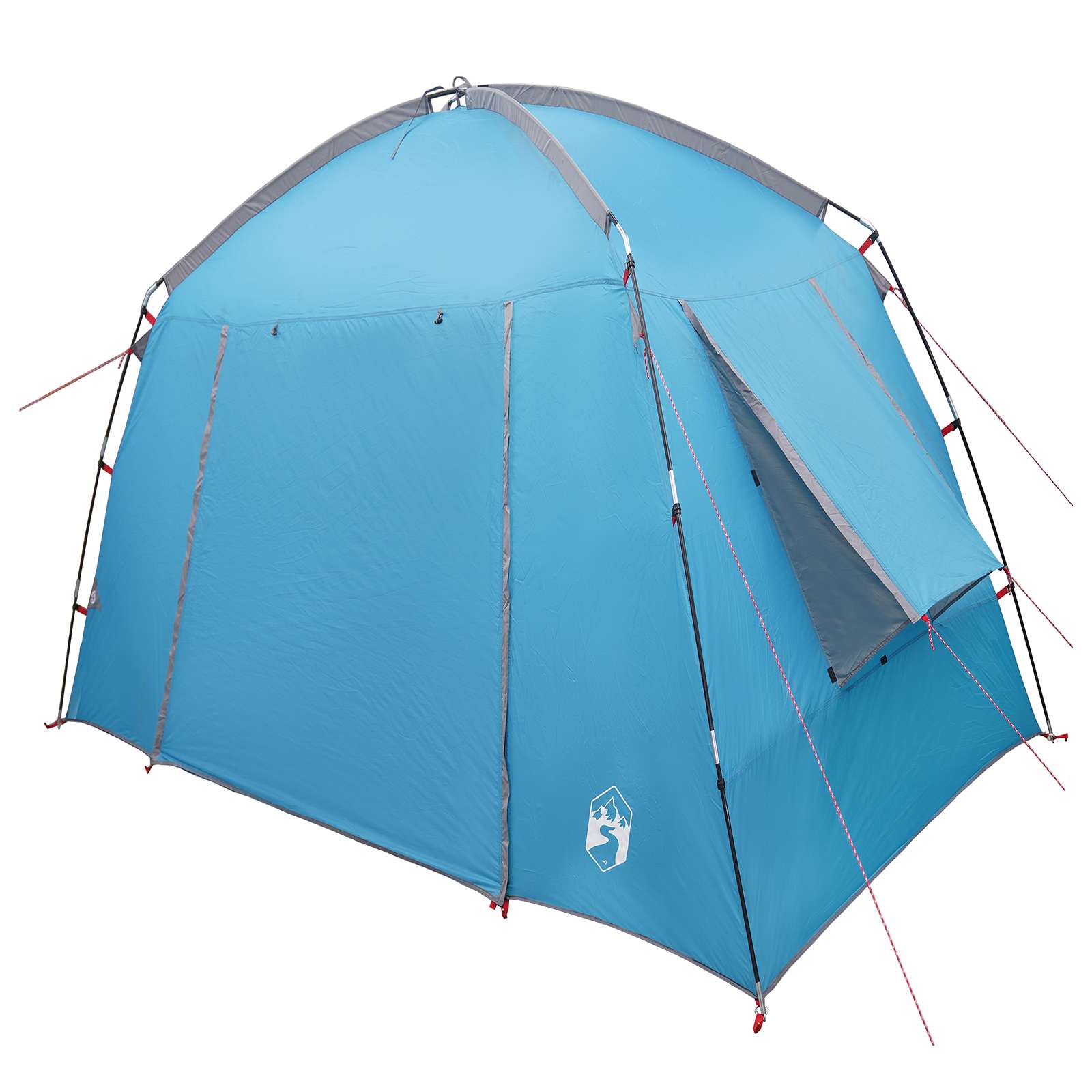 Hütten-Zelt mit Dach Blau 210 x 210 x 138 cm Polyester – Bild 3
