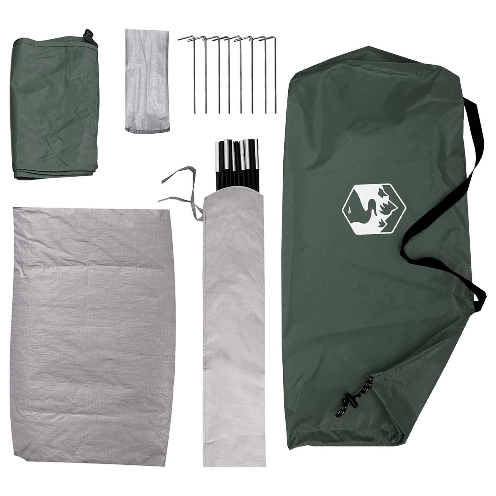 Campingzelt mit Dach Olivegrün 275 x 215 x 125 cm – Bild 9