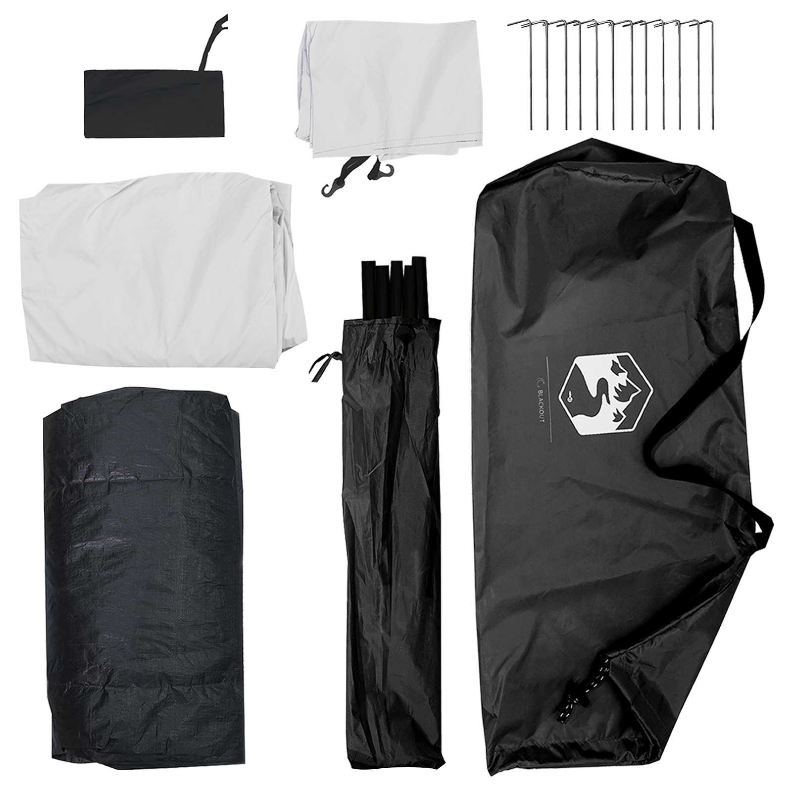 Campingzelt mit Dach Weiß Blackout 275 x 215 x 125 cm – Bild 9