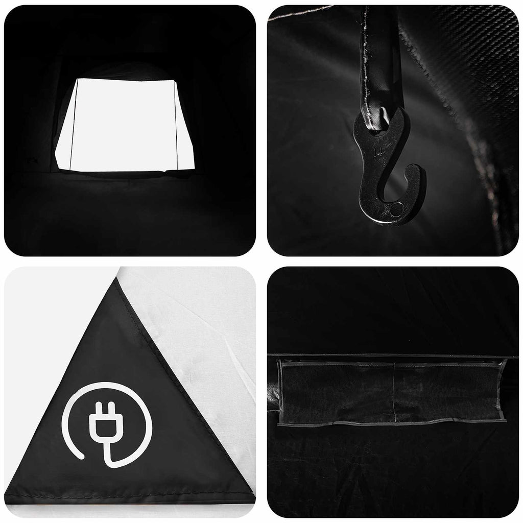 Campingzelt mit Dach Weiß Blackout 275 x 215 x 125 cm – Bild 10