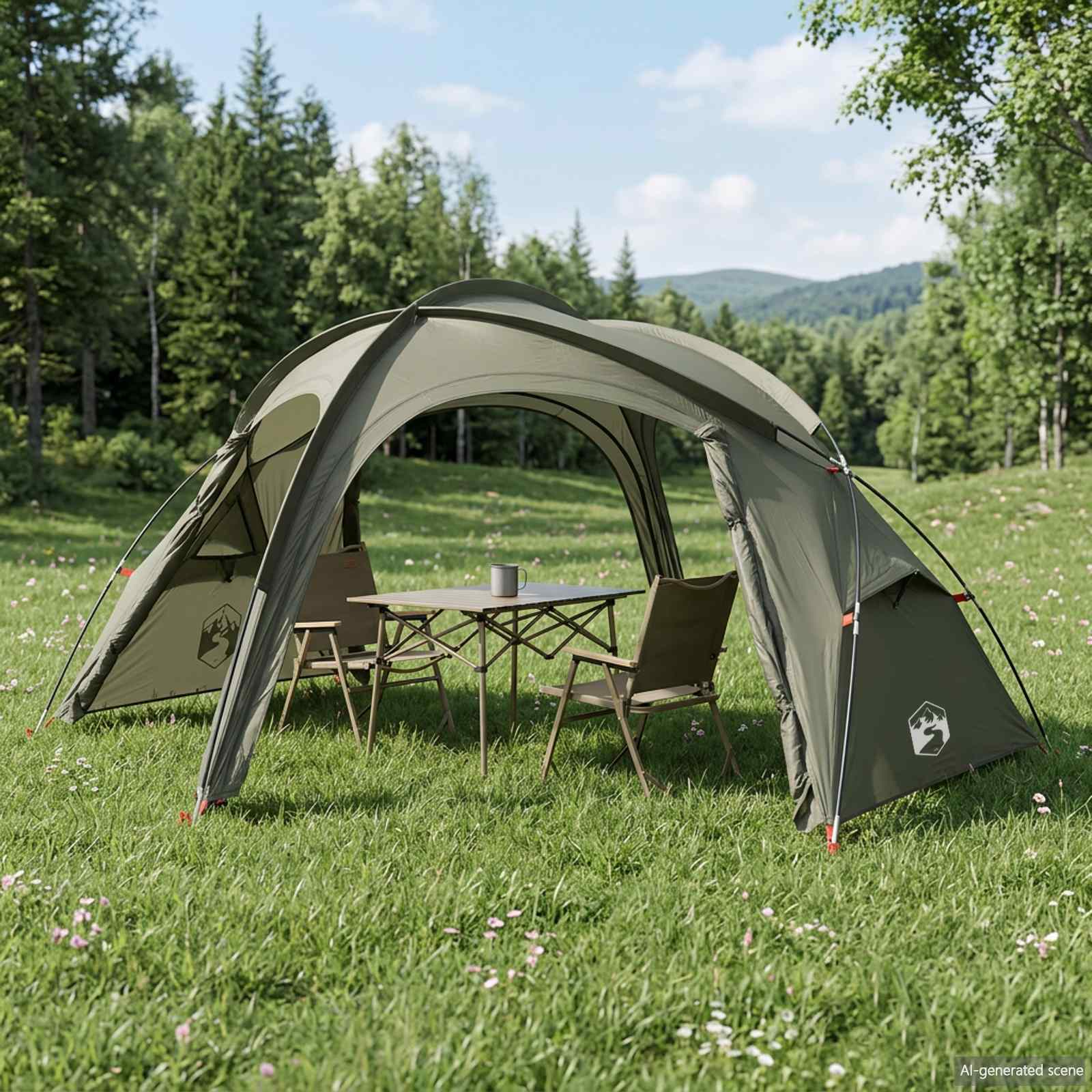 Trekkingzelt mit Regenplane wasserabweisend 2 Personen – Bild 3