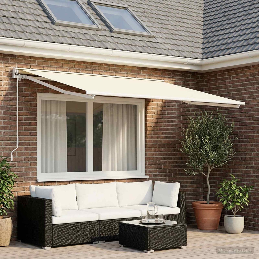 Markisenersatzstoff Creme 600 x 300 cm Polyester