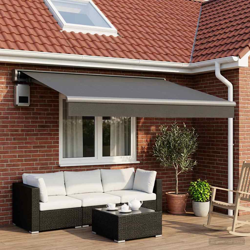 Markisenersatzstoff Anthrazit 500 x 300 cm Polyester