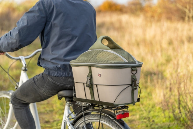 Trixie Fahrradkorb für den Gepäckträger - olivgrün/beige - Heim & Tiermarkt