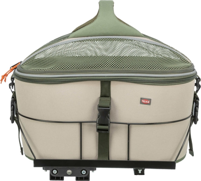 Trixie Fahrradkorb für den Gepäckträger - olivgrün/beige - Heim & Tiermarkt