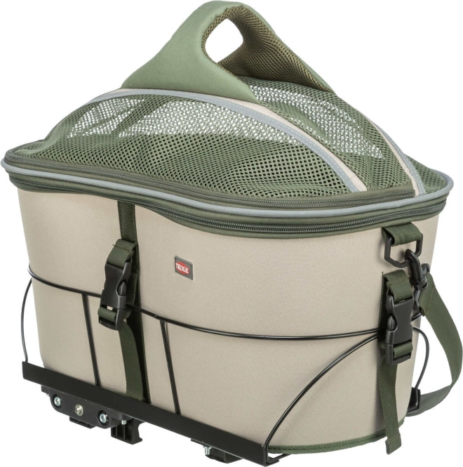 Trixie Fahrradkorb für den Gepäckträger - olivgrün/beige - Heim & Tiermarkt