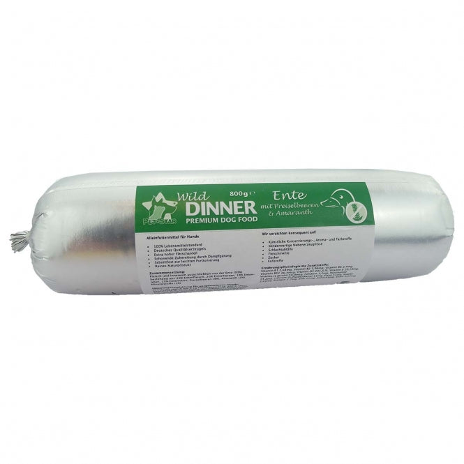 Wild Dinner Gourmet-Wurst Ente mit Preiselbeeren - 800 g - Heim & Tiermarkt